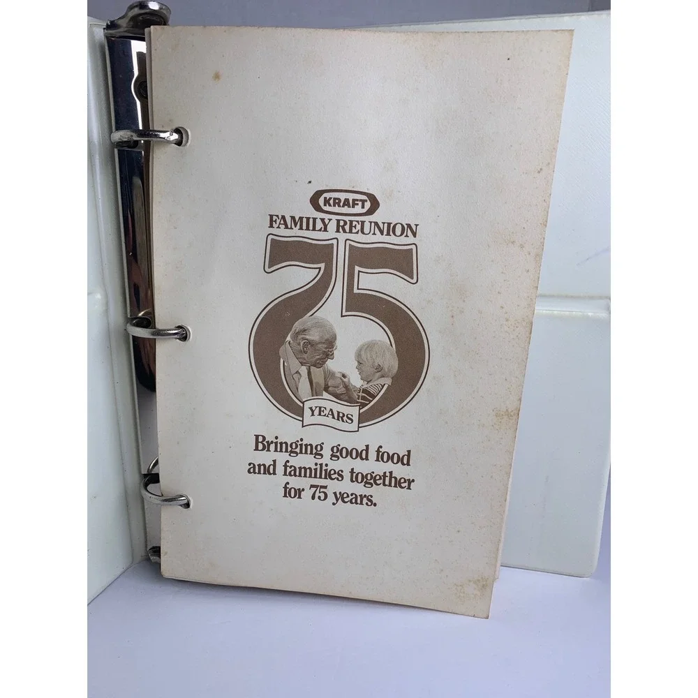 Vintage‎ 1978 The Kraft Cookbook 75 Years of Good Food Ideas 3-Ring Binder Retro